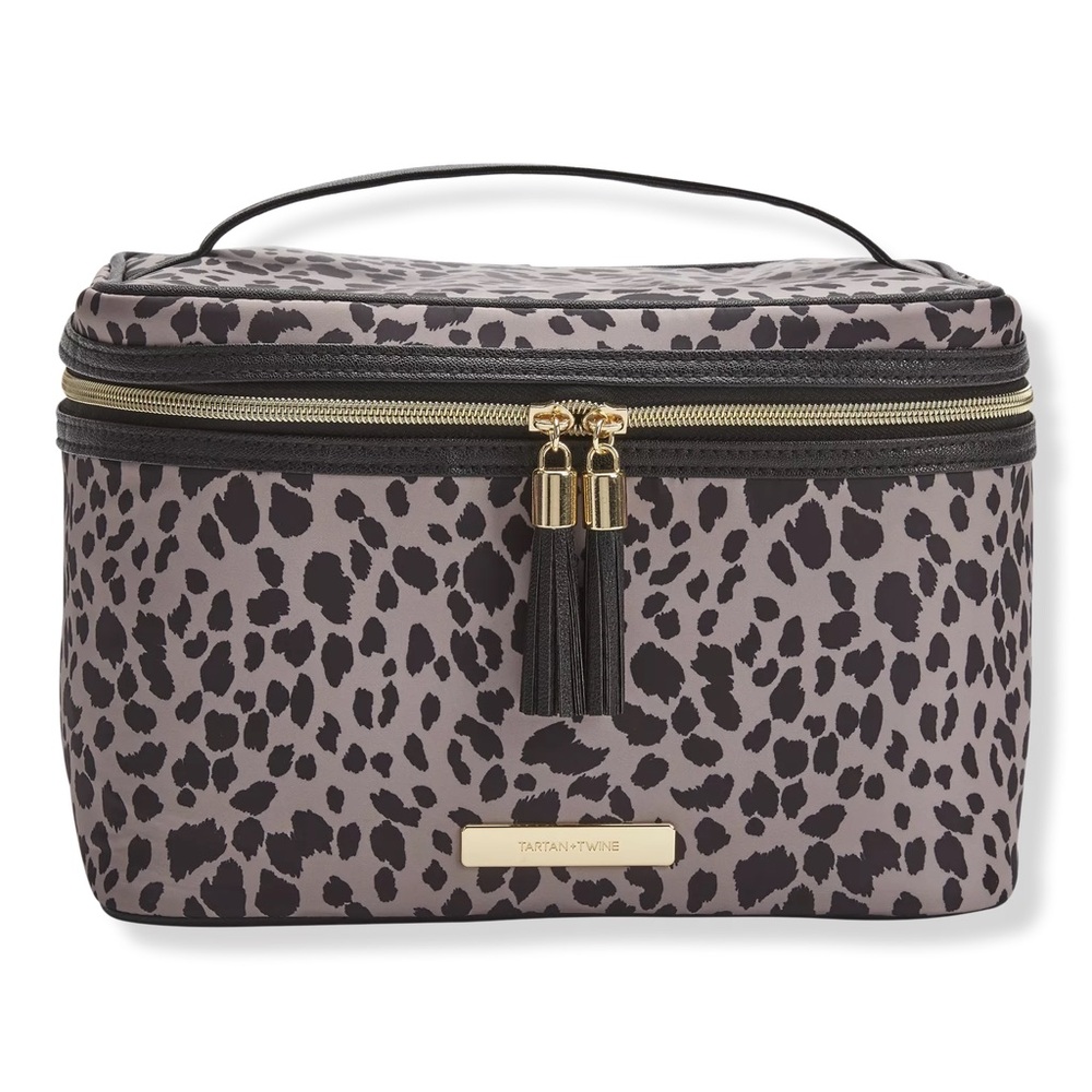 Tartan + Twine Cheetah Charm Deluxe Train Case